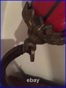 LAMPE ART DECO BRONZE FEUILLE ACANTHE TULIPE POWOLNY Michael / LOETZ