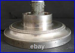 LAMPE ART DÉCO BRONZE NICKELÉ & GLOBE verre gravé à l'acide Deveau Era Muller