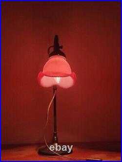 LAMPE ART DECO Tulipe Rose, Laiton