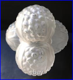 LAMPE ART DÉCO globe Des Hanots verre pressé L'étoile 1930 Era Sabino Muller