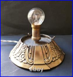 LAMPE ART DÉCO globe Des Hanots verre pressé L'étoile 1930 Era Sabino Muller