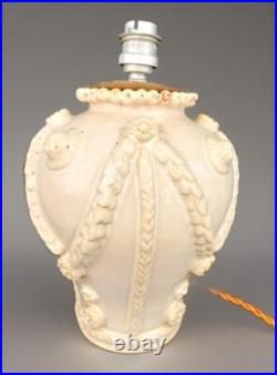 LAMPE A POSER EN CERAMIQUE 1930-1940 ART DECO PIED DE LAMPADAIRE Ht22cm
