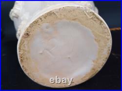 LAMPE A POSER EN CERAMIQUE 1930-1940 ART DECO PIED DE LAMPADAIRE Ht22cm