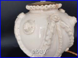 LAMPE A POSER EN CERAMIQUE 1930-1940 ART DECO PIED DE LAMPADAIRE Ht22cm