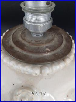 LAMPE A POSER EN CERAMIQUE 1930-1940 ART DECO PIED DE LAMPADAIRE Ht22cm