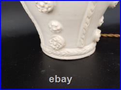 LAMPE A POSER EN CERAMIQUE 1930-1940 ART DECO PIED DE LAMPADAIRE Ht22cm