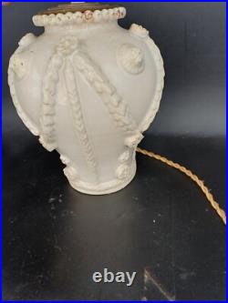 LAMPE A POSER EN CERAMIQUE 1930-1940 ART DECO PIED DE LAMPADAIRE Ht22cm