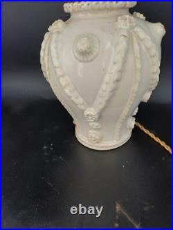 LAMPE A POSER EN CERAMIQUE 1930-1940 ART DECO PIED DE LAMPADAIRE Ht22cm