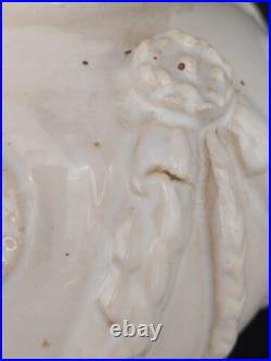 LAMPE A POSER EN CERAMIQUE 1930-1940 ART DECO PIED DE LAMPADAIRE Ht22cm