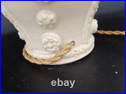 LAMPE A POSER EN CERAMIQUE 1930-1940 ART DECO PIED DE LAMPADAIRE Ht22cm