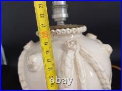 LAMPE A POSER EN CERAMIQUE 1930-1940 ART DECO PIED DE LAMPADAIRE Ht22cm