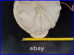 LAMPE A POSER EN CERAMIQUE 1930-1940 ART DECO PIED DE LAMPADAIRE Ht22cm