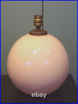 LAMPE BOULE OPALINE ROSE PALE-ART DéCO-DESIGN 1930