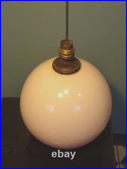 LAMPE BOULE OPALINE ROSE PALE-ART DéCO-DESIGN 1930