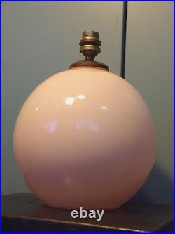 LAMPE BOULE OPALINE ROSE PALE-ART DéCO-DESIGN 1930