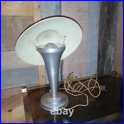 LAMPE CHAMPIGNON aluminium ART DECO