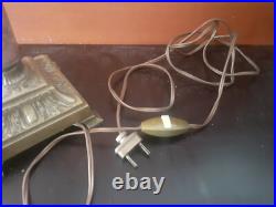 LAMPE COLONNE 1930 CHAPITEAU CORINTHIEN MARBRE VEINé ART DECO SIGNE EZAN BRONZE