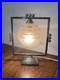 LAMPE_DE_TABLE_ART_DECo_Laiton_Chrome_Verre_Sphere_Bon_etat_01_ahf