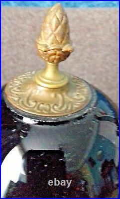 LAMPE EMPIRE TETE AIGLE NAPOLEON DEBUT 20è COUPELLE VERRE 3 TEINTES(ART DECO)