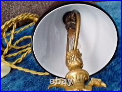 LAMPE EMPIRE TETE AIGLE NAPOLEON DEBUT 20è COUPELLE VERRE 3 TEINTES(ART DECO)