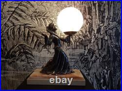 LAMPE Femme au ballon-régule-1930-50-art déco