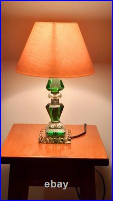 LAMPE Jacques Adnet En Cristal Taillé