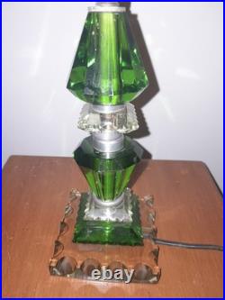 LAMPE Jacques Adnet En Cristal Taillé