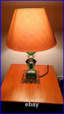 LAMPE Jacques Adnet En Cristal Taillé