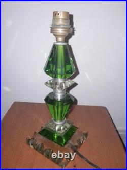 LAMPE Jacques Adnet En Cristal Taillé