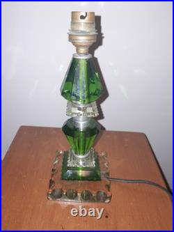 LAMPE Jacques Adnet En Cristal Taillé