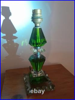 LAMPE Jacques Adnet En Cristal Taillé