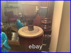 LAMPE MAZDA noyer art déco vintage 1930. Interrupteur rotatif