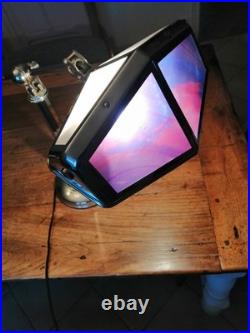 LAMPE PIROUETT CHROME ET VERRE ART DECO antique lamp pirouett