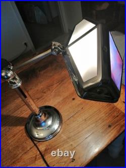 LAMPE PIROUETT CHROME ET VERRE ART DECO antique lamp pirouett