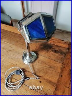 LAMPE PIROUETT CHROME ET VERRE ART DECO antique lamp pirouett