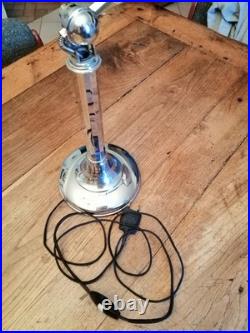LAMPE PIROUETT CHROME ET VERRE ART DECO antique lamp pirouett