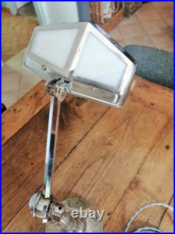 LAMPE PIROUETT CHROME ET VERRE ART DECO antique lamp pirouett