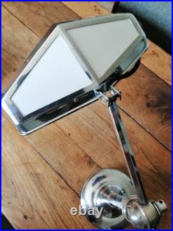 LAMPE PIROUETT CHROME ET VERRE ART DECO antique lamp pirouett