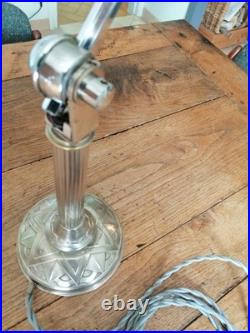 LAMPE PIROUETT CHROME ET VERRE ART DECO antique lamp pirouett