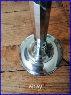LAMPE PIROUETT CHROME ET VERRE ART DECO antique lamp pirouett