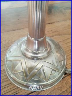 LAMPE PIROUETT CHROME ET VERRE ART DECO antique lamp pirouett