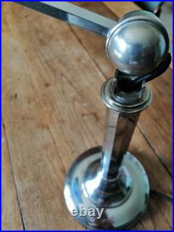 LAMPE PIROUETT CHROME ET VERRE ART DECO antique lamp pirouett