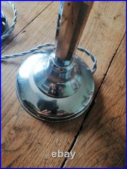 LAMPE PIROUETT CHROME ET VERRE ART DECO antique lamp pirouett