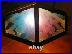 LAMPE PIROUETT modèle salon CHROME ET VERRE ART DECO