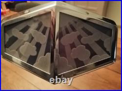 LAMPE PIROUETT modèle salon CHROME ET VERRE ART DECO