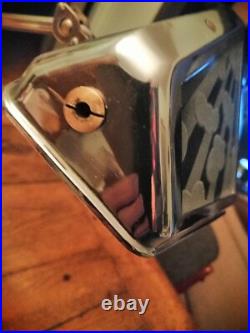 LAMPE PIROUETT modèle salon CHROME ET VERRE ART DECO