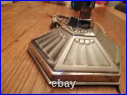 LAMPE PIROUETT modèle salon CHROME ET VERRE ART DECO