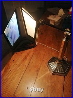 LAMPE PIROUETT modèle salon CHROME ET VERRE ART DECO