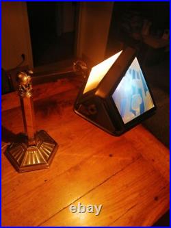 LAMPE PIROUETT modèle salon CHROME ET VERRE ART DECO