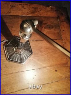 LAMPE PIROUETT modèle salon CHROME ET VERRE ART DECO